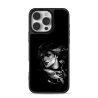 Grayscale red eyed vampire Phone Case for iPhone 11-17 & Samsung Galaxy S24-S26