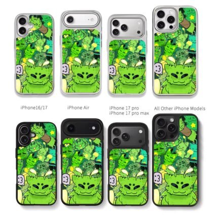 Green alien cat cartoon collage Chris Brown Phone Case Black Electroplated Silver For Iphone 11 To 17