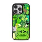 Green alien cat cartoon collage Phone Case for iPhone 11-17 & Samsung Galaxy S24-S26