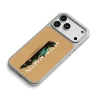 Green Aston Martin F1 race car iPhone 17 Pro Max Electroplated Silver Case2