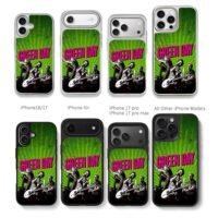 Green Day punk band green stage art Chris Brown Phone Case Black Electroplated Silver For Iphone 11 To 17