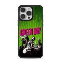 Green Day punk band green stage art iPhone 16 Pro Max Black Case