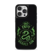 Green Envy deadly sin snake Phone Case for iPhone 11-17 & Samsung Galaxy S24-S26