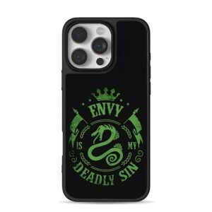 Green Envy deadly sin snake Phone Case for iPhone 11-17 & Samsung Galaxy S24-S26