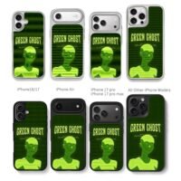 Green Ghost neon green comic hero Chris Brown Phone Case Black Electroplated Silver For Iphone 11 To 17