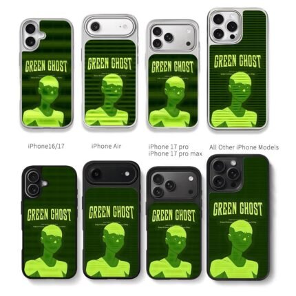 Green Ghost neon green comic hero Chris Brown Phone Case Black Electroplated Silver For Iphone 11 To 17