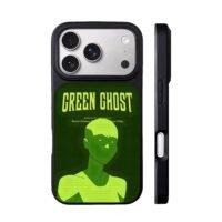 Green Ghost neon green comic hero iPhone 17 Pro Max Black Case