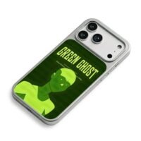 Green Ghost neon green comic hero iPhone 17 Pro Max Electroplated Silver Case2