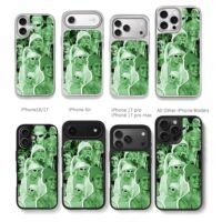 Green Justin Bieber collage Chris Brown Phone Case Black Electroplated Silver For Iphone 11 To 17