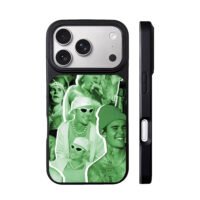 Green Justin Bieber collage iPhone 17 Pro Max Black Case