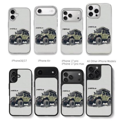 Green offroad Jeep Wrangler on sand Chris Brown Phone Case Black Electroplated Silver For Iphone 11 To 17