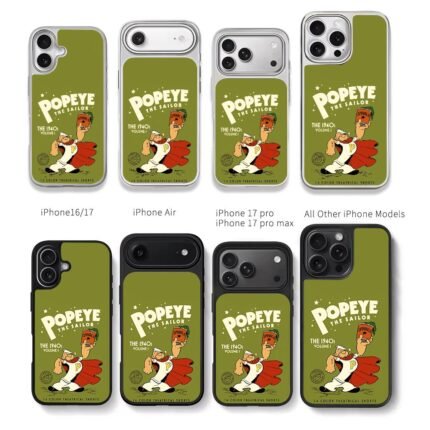 Green Popeye the Sailor spinach can Chris Brown Phone Case Black Electroplated Silver For Iphone 11 To 17