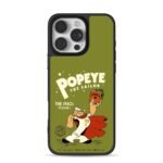 Green Popeye the Sailor spinach can Phone Case for iPhone 11-17 & Samsung Galaxy S24-S26