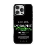 Green Porsche 911 RS race drift art iPhone 16 Pro Max Black Case