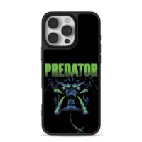 Green Predator alien monster art iPhone 16 Pro Max Black Case