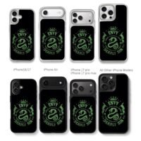 Green snake envy deadly sin vintage crest Chris Brown Phone Case Black Electroplated Silver For Iphone 11 To 17