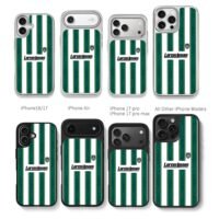 Green white soccer jersey crest Chris Brown Phone Case Black Electroplated Silver For Iphone 11 To 17