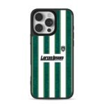 Green white soccer jersey crest iPhone 16 Pro Max Black Case