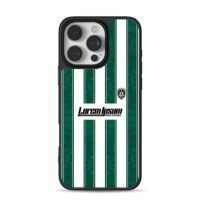 Green white soccer jersey crest iPhone 16 Pro Max Black Case