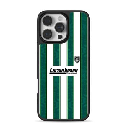 Green white soccer jersey crest iPhone 16 Pro Max Black Case