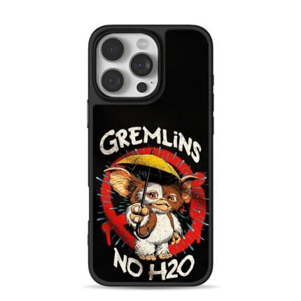 Gremlins Gizmo yellow umbrella NO H2O iPhone 16 Pro Max Black Case