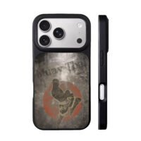 Grunge Muay Thai fighter kicking iPhone 17 Pro Max Black Case