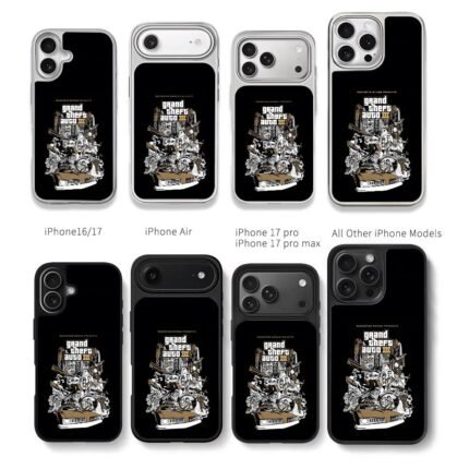 GTA III art with characters and car Chris Brown Phone Case Black Electroplated Silver For Iphone 11 To 17