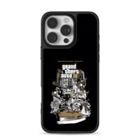 GTA III art with characters and car Phone Case for iPhone 11-17 & Samsung Galaxy S24-S26