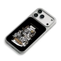 GTA III art with characters and car iPhone 17 Pro Max Electroplated Silver Case2