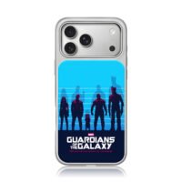 Guardians of the Galaxy silhouettes iPhone 17 Pro Max Electroplated Silver Case1
