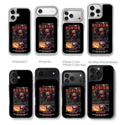 Gusion mobile game fighter fire art Chris Brown Phone Case Black Electroplated Silver For Iphone 11 To 17