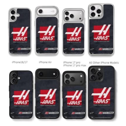 Haas F1 logo Magnussen Alpinestars Chris Brown Phone Case Black Electroplated Silver For Iphone 11 To 17