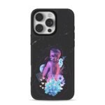 Halsey synth woman flowers hearts iPhone 16 Pro Max Black Case