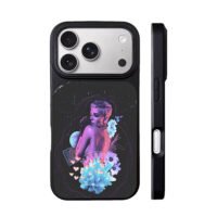 Halsey synth woman flowers hearts iPhone 17 Pro Max Black Case