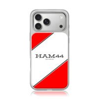 HAM44 Lewis Hamilton red white diag iPhone 17 Pro Max Electroplated Silver Case1
