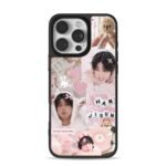 Han Jisung SKZ pink cute collage Phone Case for iPhone 11-17 & Samsung Galaxy S24-S26