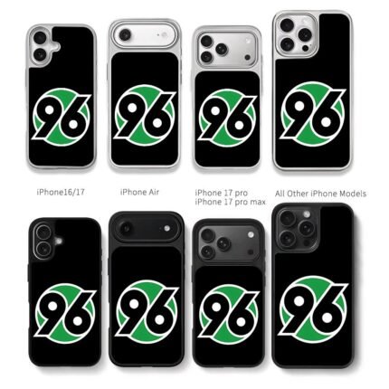 Hannover 96 football club logo Chris Brown Phone Case Black Electroplated Silver For Iphone 11 To 17