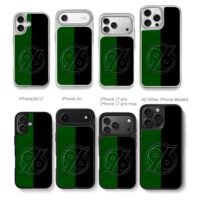 Hannover 96 logo split green black Chris Brown Phone Case Black Electroplated Silver For Iphone 11 To 17