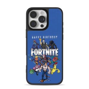 Happy Birthday Fortnite squad art iPhone 16 Pro Max Black Case