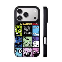 Happy Tree Friends character grid iPhone 17 Pro Max Black Case