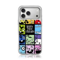 Happy Tree Friends character grid iPhone 17 Pro Max Electroplated Silver Case1