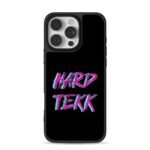 HARD TEKK pink blue graffiti text iPhone 16 Pro Max Black Case
