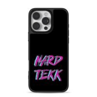 HARD TEKK pink cyan brush graffiti text Phone Case for iPhone 11-17 & Samsung Galaxy S24-S26