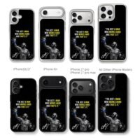 Hard Work Motivational Boxing Quote Chris Brown Phone Case Black Electroplated Silver For Iphone 11 To 17