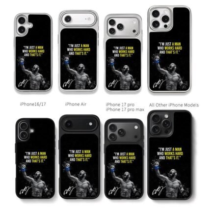 Hard Work Motivational Boxing Quote Chris Brown Phone Case Black Electroplated Silver For Iphone 11 To 17