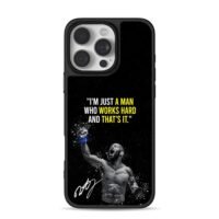 Hard Work Motivational Boxing Quote Phone Case for iPhone 11-17 & Samsung Galaxy S24-S26