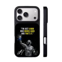 Hard Work Motivational Boxing Quote iPhone 17 Pro Max Black Case