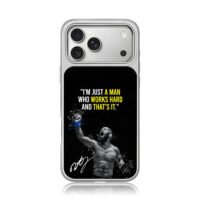 Hard Work Motivational Boxing Quote iPhone 17 Pro Max Electroplated Silver Case1