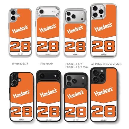 Hardees 28 racing livery Chevrolet Chris Brown Phone Case Black Electroplated Silver For Iphone 11 To 17