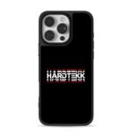 HARDTEKK glitched red white text iPhone 16 Pro Max Black Case